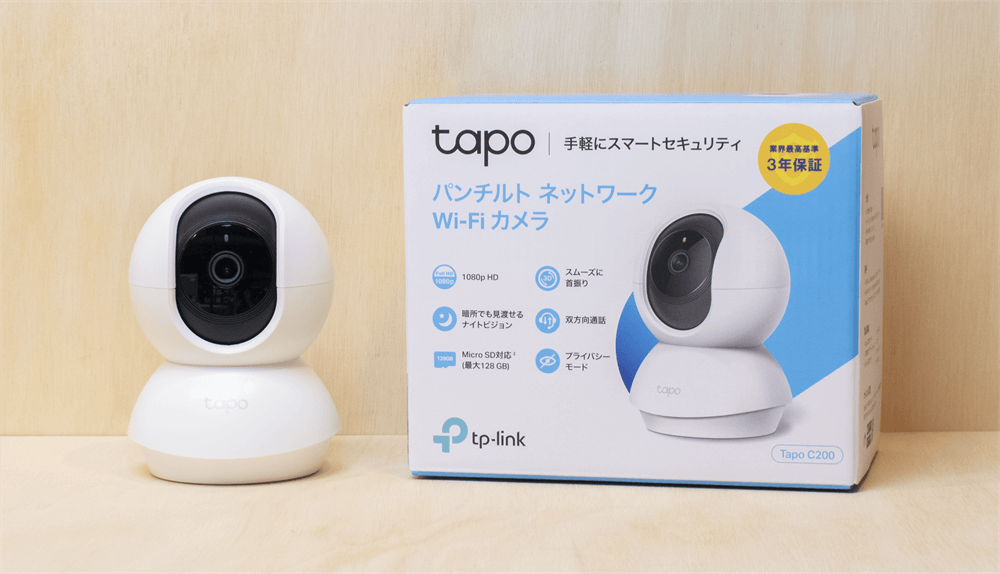 32GBのSDカード付 TP-Link Tapo C200 Wi-Fiカメラ - カメラ