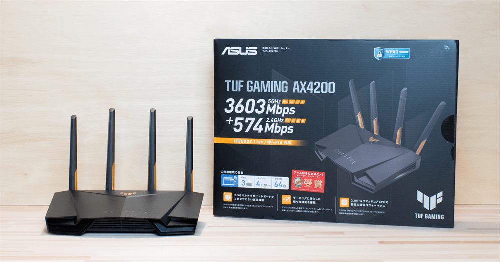 6,300円ASUS TUF-AX4200 無線ルーター